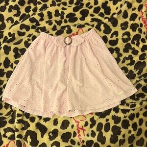 Pink Eyelet Skirt